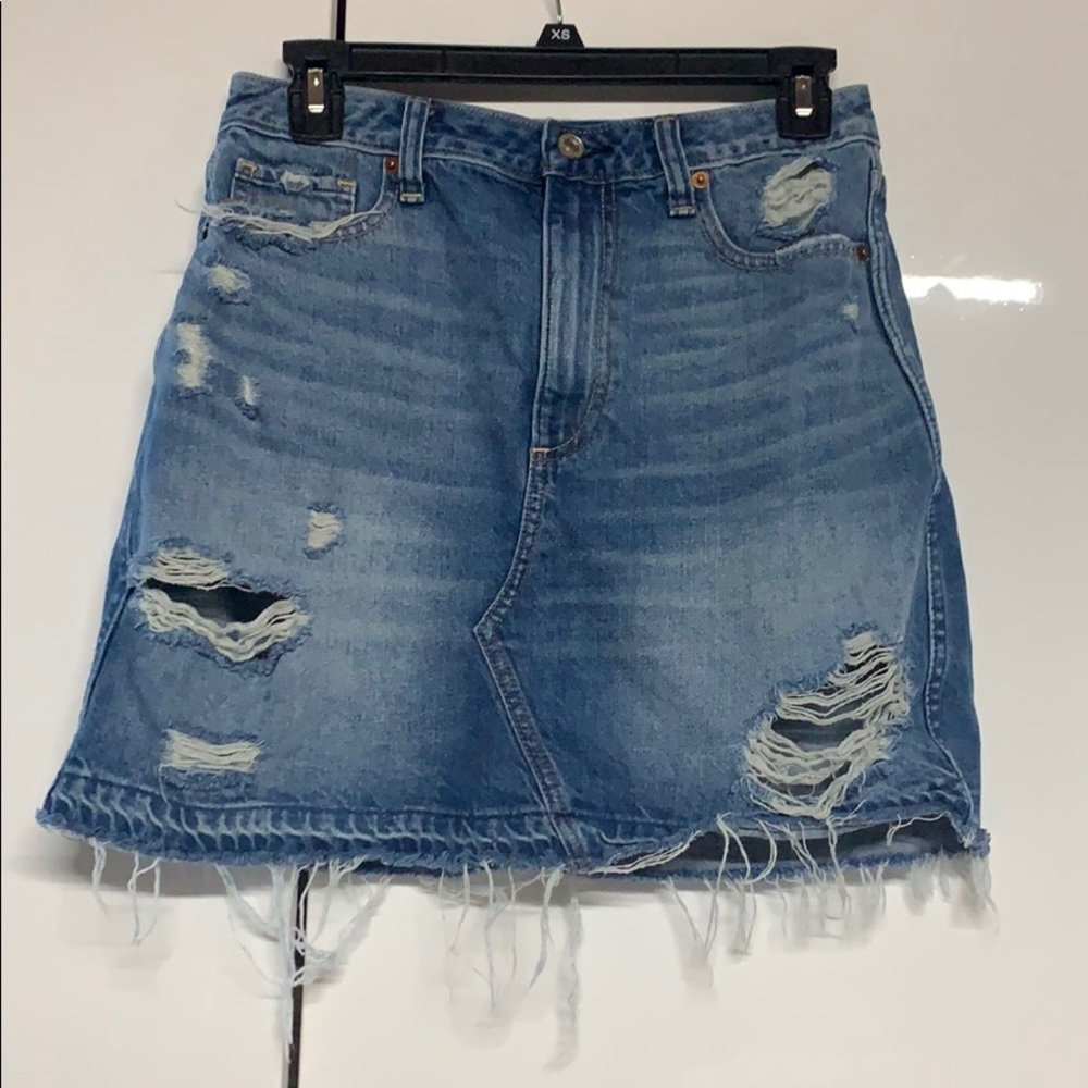 Jean Skirt w/ Rips